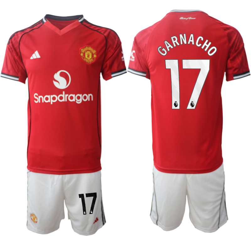 Men 2025-2026 Club Manchester United home Red 17 Soccer Jersey